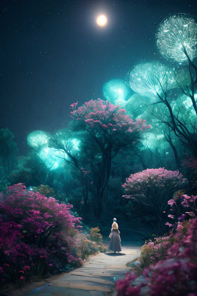 00461-2469590453-a surreal Bioluminescent, very very very cute Silene in a happy world by Daniel Merriam, Trending on Artstation, oil on Canvas b.png